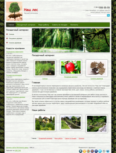 Сайт лесного питомника